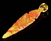 MB Flint Knapped Spear Tip Pendant