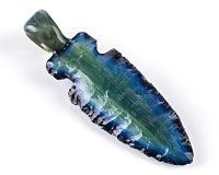MB Flint Knapped Arrowhead Pendant