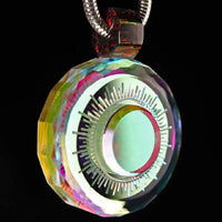 Faceted Sun Disk Dichropal Infinity Pendant