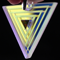 Blasted Dichro Triange Opal Refractor Pendant