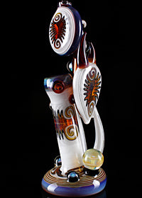 Dave Umbs Amber Purple Wig Wag Bubbler