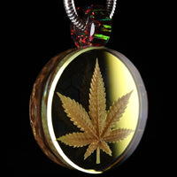 Gold Leaf Dichro Pendant