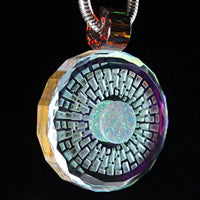 Faceted Radial Burst Dichro Infinity Pendant