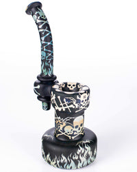 Blasted Skull & Flames Bubbler