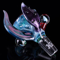 14mm Crushed Opal Leaf Slide