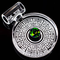 Kravin x GZ Blasted Opal Puck Pendant